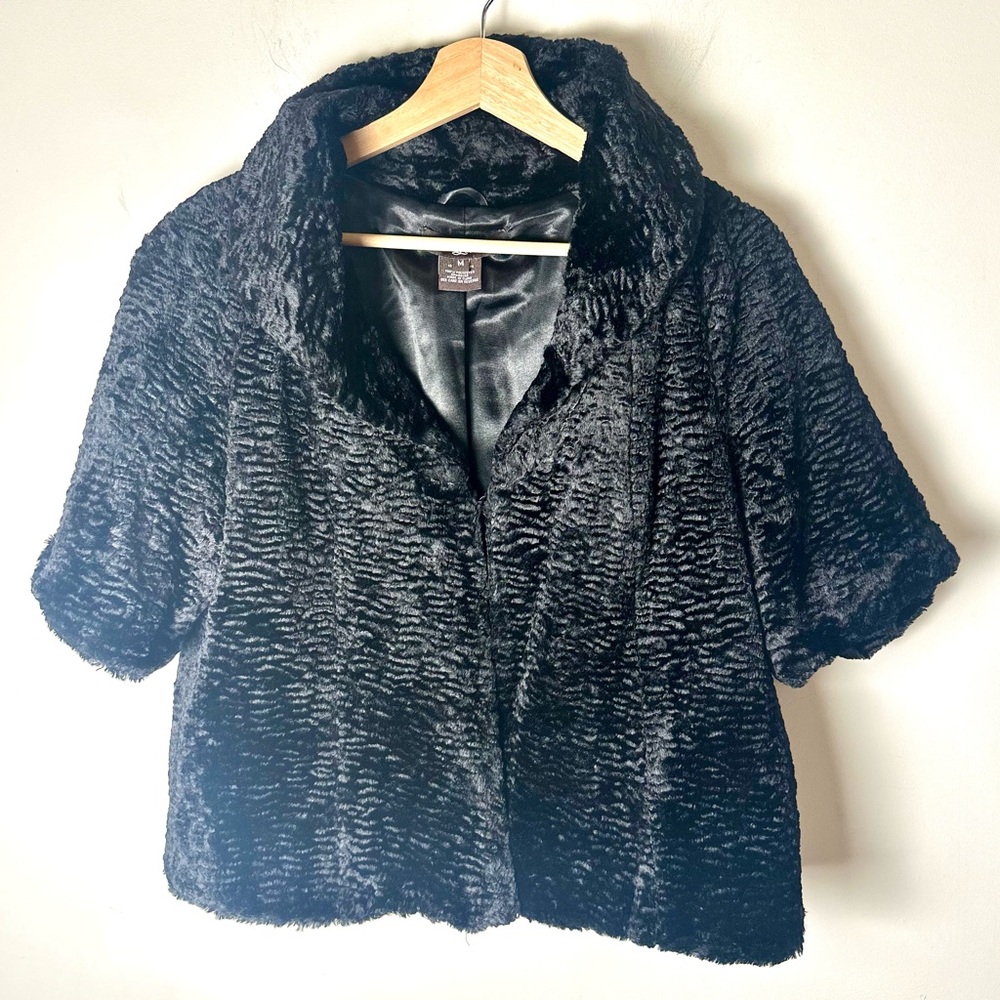 LUII Women’s Black Faux Fur Jacket Size Medium
